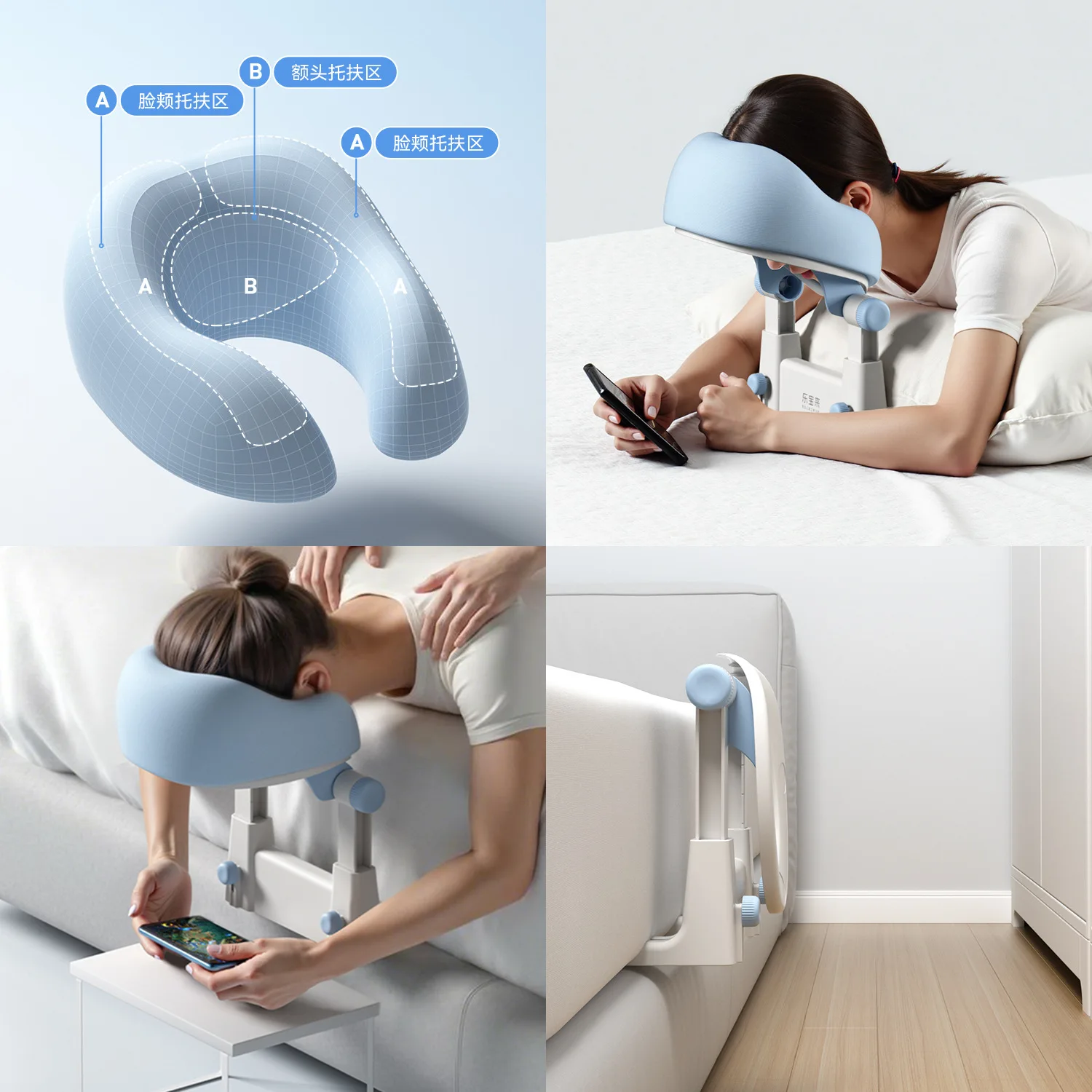 Sleeping Pillow Playing Mobile Phone Artifact Household Bedside Suspension Massage Bracket Cervical Spine Pillow Neck Protection