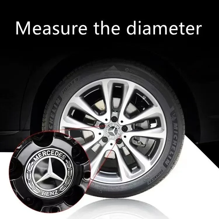 4PCS 75mm  for Mercedes benz AMG C E S GLE CLC Class W204 W203 W205 W124 W221 Car Wheel Center Cap Hub Covers Badge Accessories