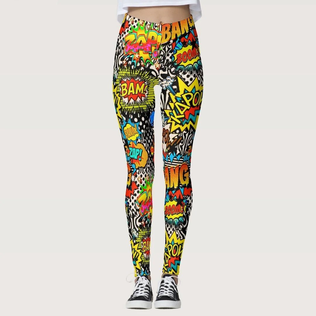 Pantaloni da yoga da donna stampati con graffiti geometrici 3D Moda da corsa Fitness Leggings a vita alta Pantaloni sportivi quotidiani all'aperto per le donne