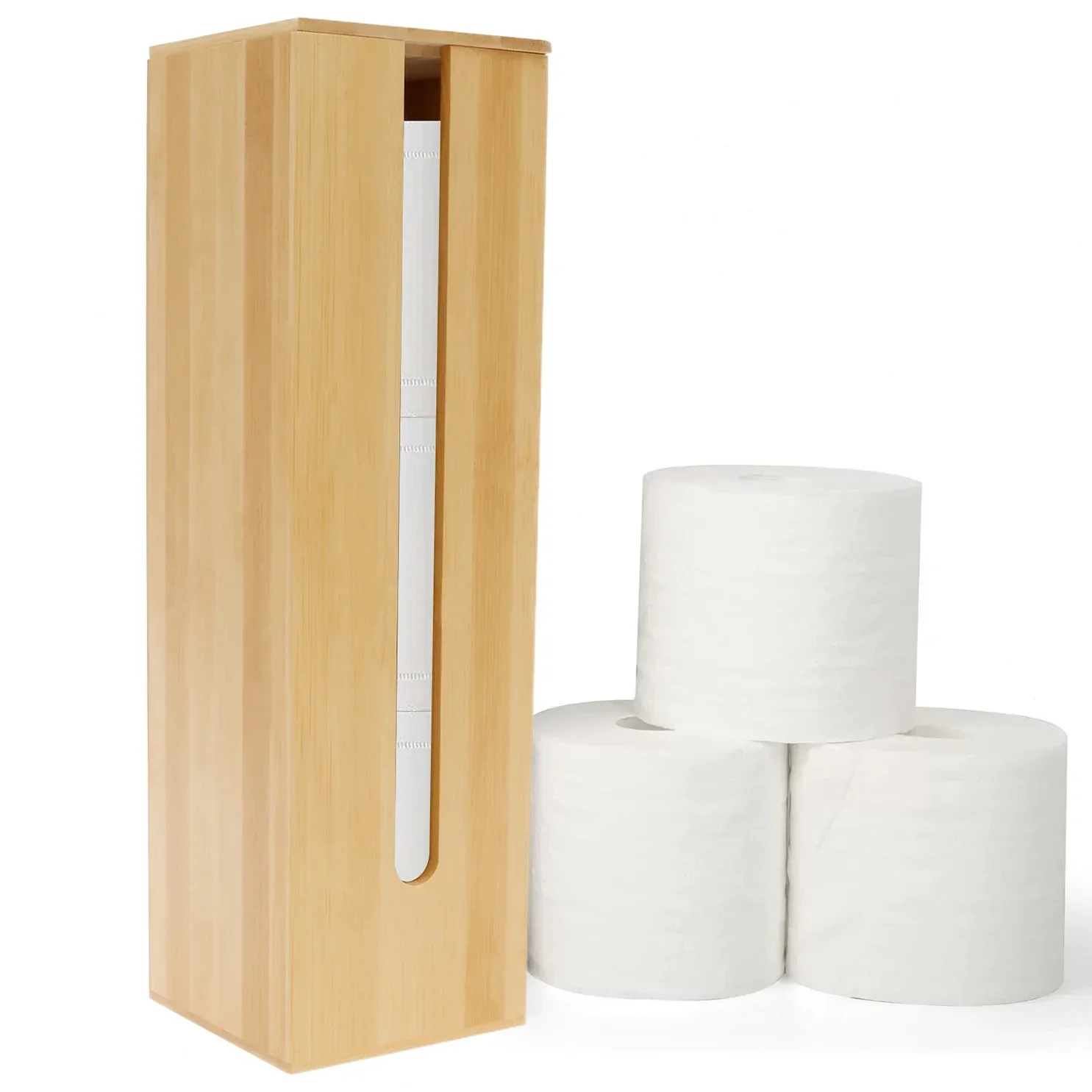 Bathroom Tissue Rack Wooden Toilet Paper Towel Box Storage with Lid Waterproof Paper Dispenser Accessories