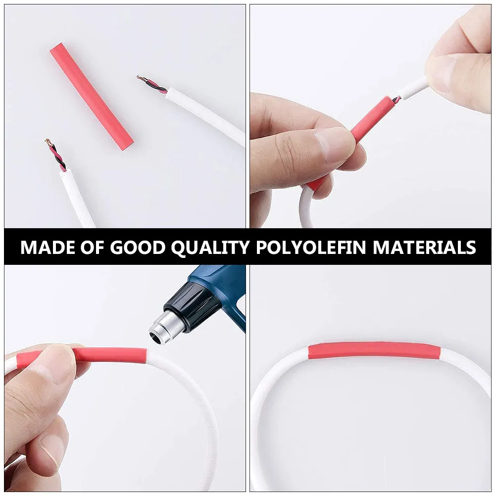 1060Pcs Heat Shrink Tubing Kit Polyolefin Insulation Sleeve Wire Wrap Tube Electrical Cable Sleeve Repair Set Wire Wrap Tube