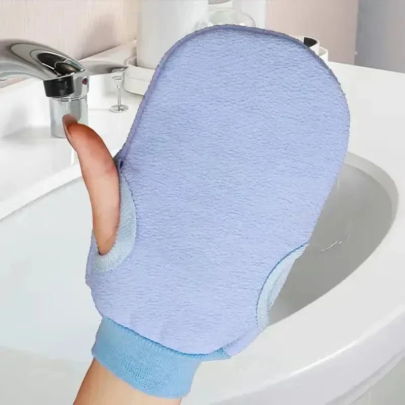 Peeling-Handschuhe für abgestorbene Haut, Bad, Dusche, Spa, Massage, Körper, Badetuch – Detail 5