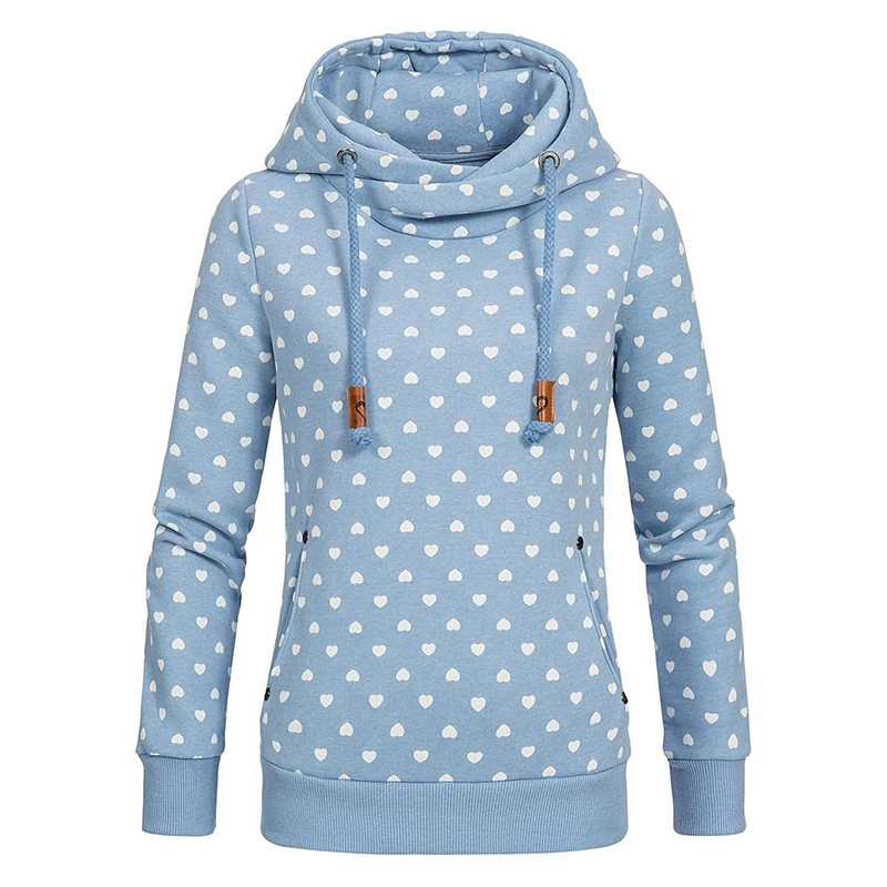 

S-5XL Loose Big Size Sweater Hoodie Female European American Style Long Sleeve Printed Hooded Sweatshirt Fall Winter Jacket