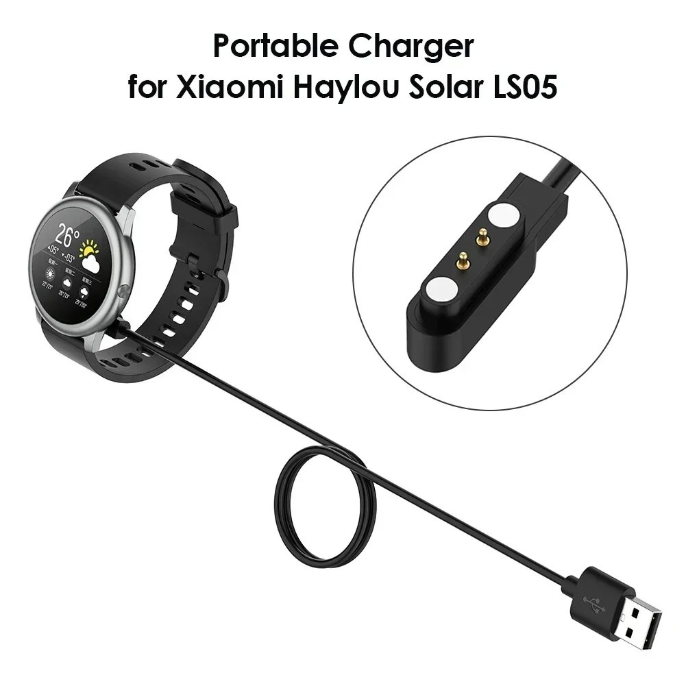 USB Charger Cradle Dock For Xiaomi Haylou Solar LS05 YAMAY SW022 Imilab Kw66 Smart Watch Charging Cable Power Adapter
