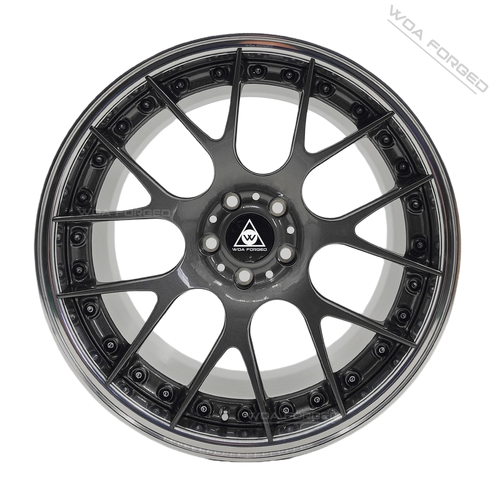 

Chr2 Laser Silver Deep Dish 2-piece Polished Lip 19 20 21 Inch Black Machine Finish Popular High Quality 5x112 5x120 for M2 F90