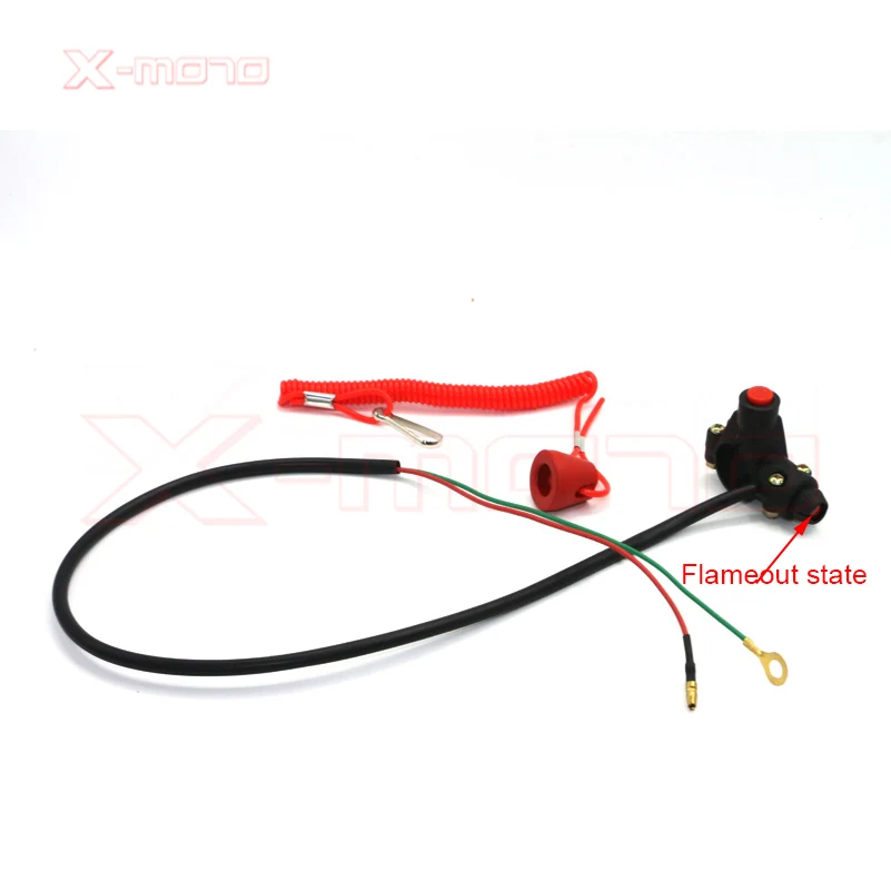 Outboard Dirt Pit bike Pocket bike and atv Quad Engine stop Flameout Switch with Emergency Switch