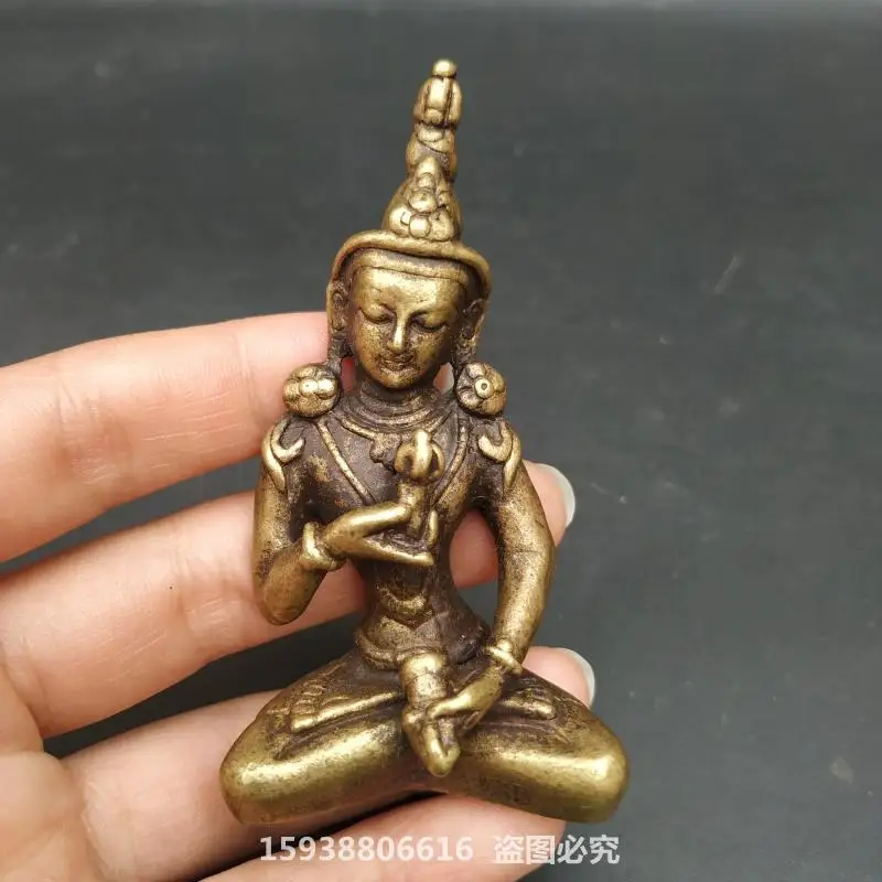 Bronze collection pulp solid brass Tibetan Tibetan Tantric Buddha statue Vajrasattva home ornaments