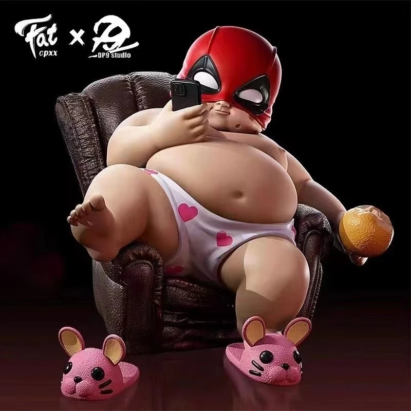 The Avengers Deadpool Fat Boy Anime Action Figure, Modelo PVC, Desktop Ornamento, Decoração, Enfeites de Carro, Coleção Brinquedos Infantis