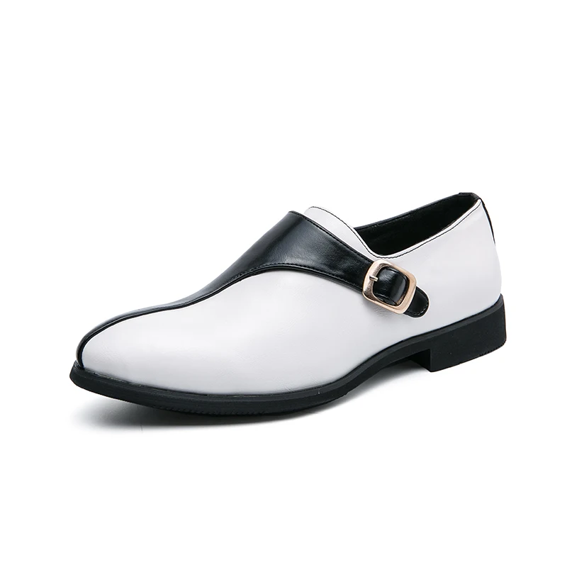 

Men's patent leather shoes spliced business casual shoes large size Casual sneakers mens breathable increase men's shoes loafers