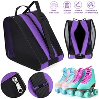 Bolsa portátil para patines, bolsa para patinaje sobre hielo, gran capacidad, transpirable, bolsa para patines en línea, bolsa de almacenamiento para patines, bolsa para zapatos de patinaje