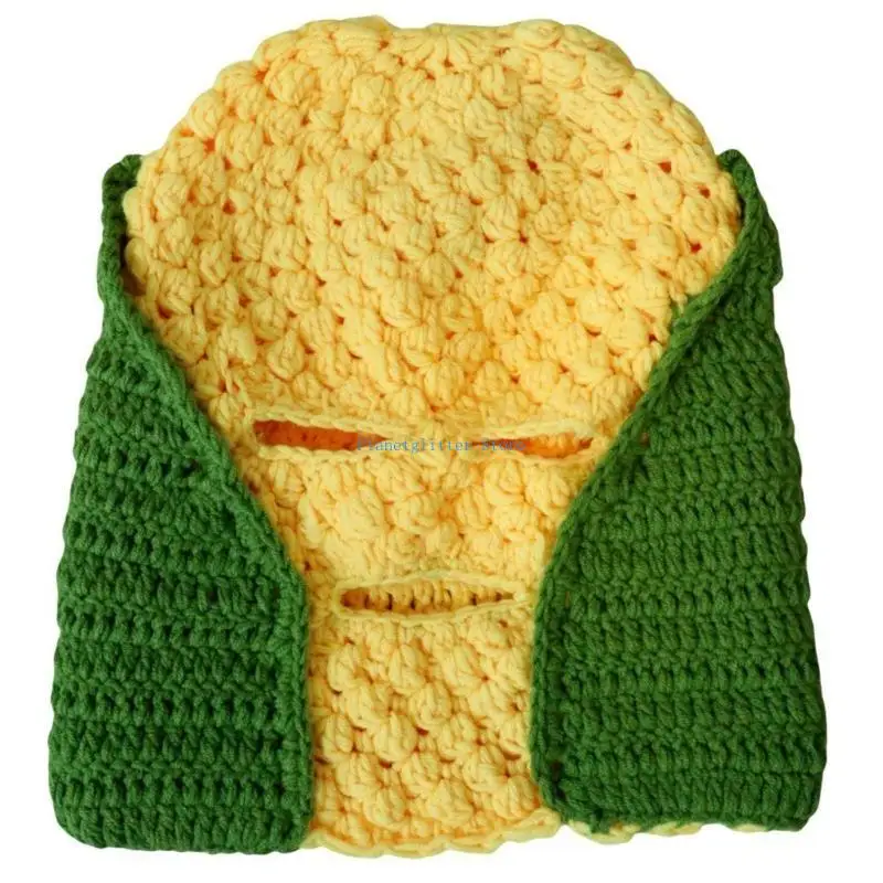 Chapeau cagoule en maïs Crochet 652B pour adultes, nouveauté amusante, chapeau à 3 trous pour les activités d'hiver, fête