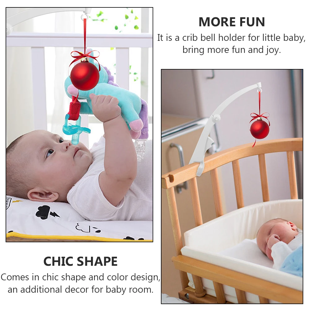 

2Pcs Baby Crib Mobile Holder Arm Plastic Bell Holder Nursery Decoration Crib Bed Mobile Early Music Sensory Play