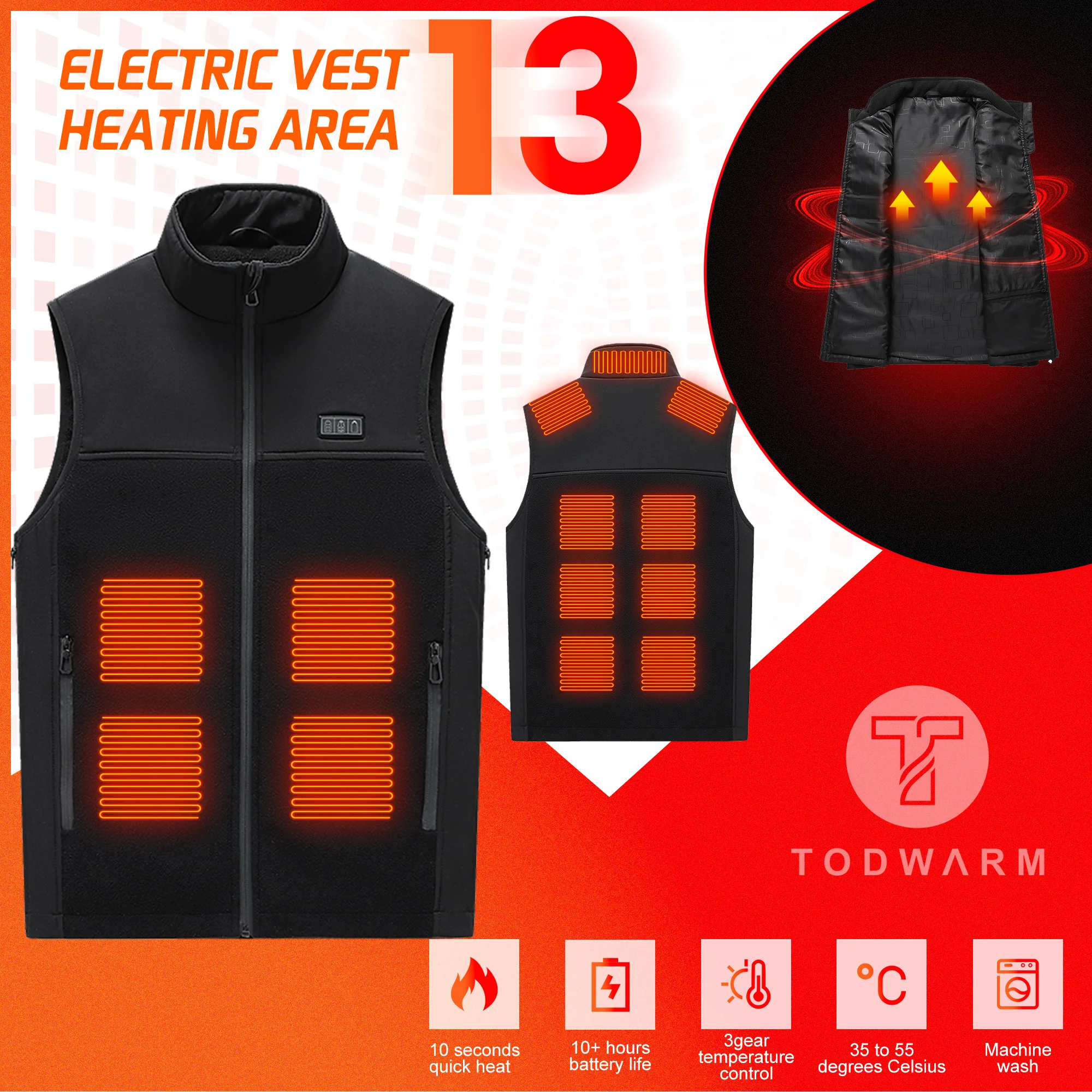 Bertschat Gewatteerde Verwarmde Bodywarmer Dames Dual Heating USB S Verwarmd Kleding Verwarmingsduur 3 8 Uur 2854791655