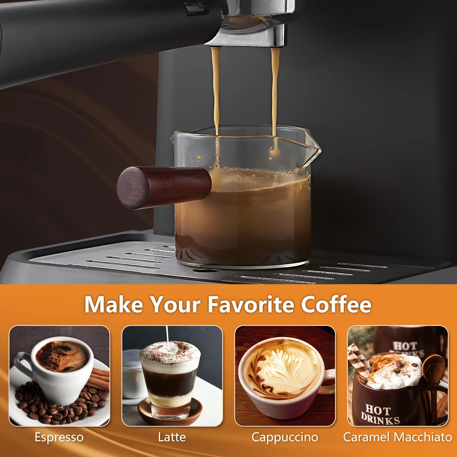 Aeomjk 　半自動コーヒーメーカー Amazon | Aeomjk コーヒーメーカー, 20 Bar プロフェッショナル