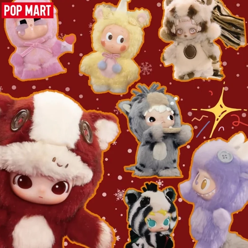 

Оригинальная коллекционная игрушка Pop Mart Have A Good Run: плюшевый брелок-подвеска для сумки, Dimoo Skullpanda, таинственная коробка, модный сувенир, подарок на день рождения