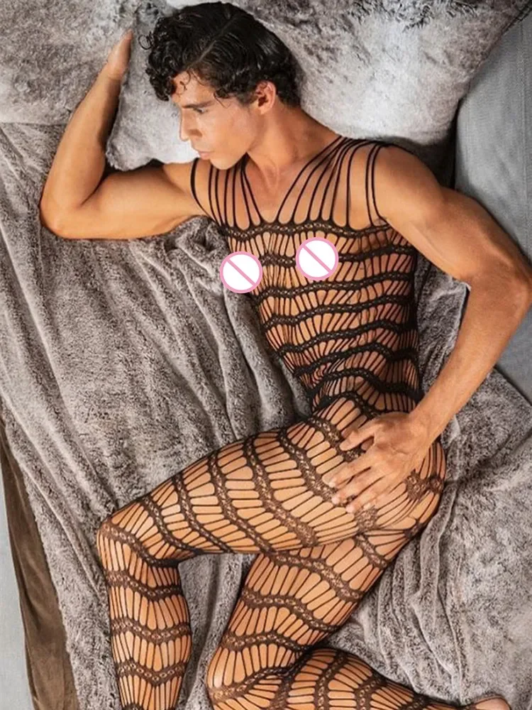 شفافة إغراء جوارب طويلة عالية المرونة الذكور بذلة موضة السروال القصير المثيرة مثلي الجنس تاريخ الملابس الجوارب الجنسية الكبار الذكور #3