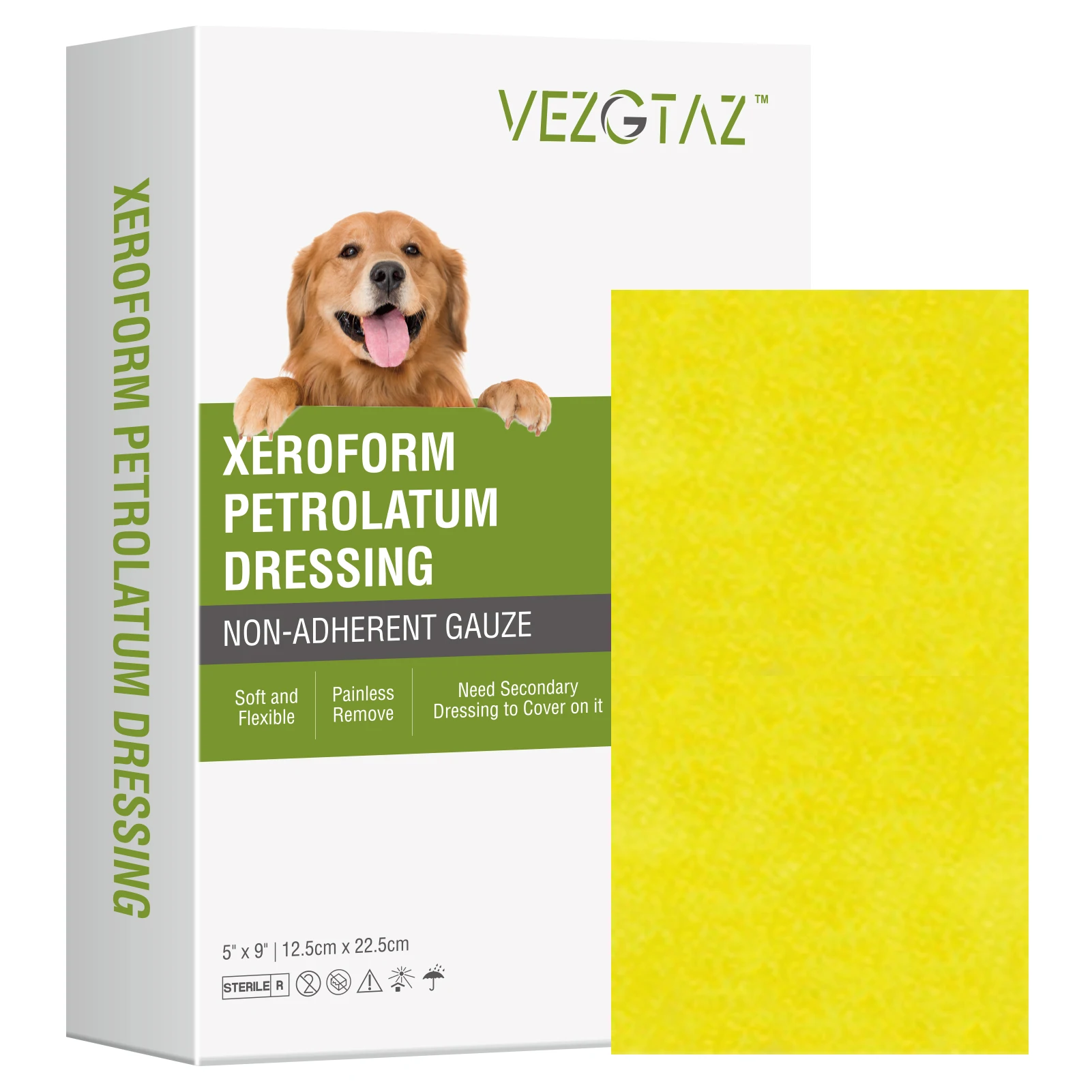

VEZGTAZ Xeroform 5x9 25 шт./коробка, неприлипающая Марля Для ожогов, потёртостей, хирургических ран