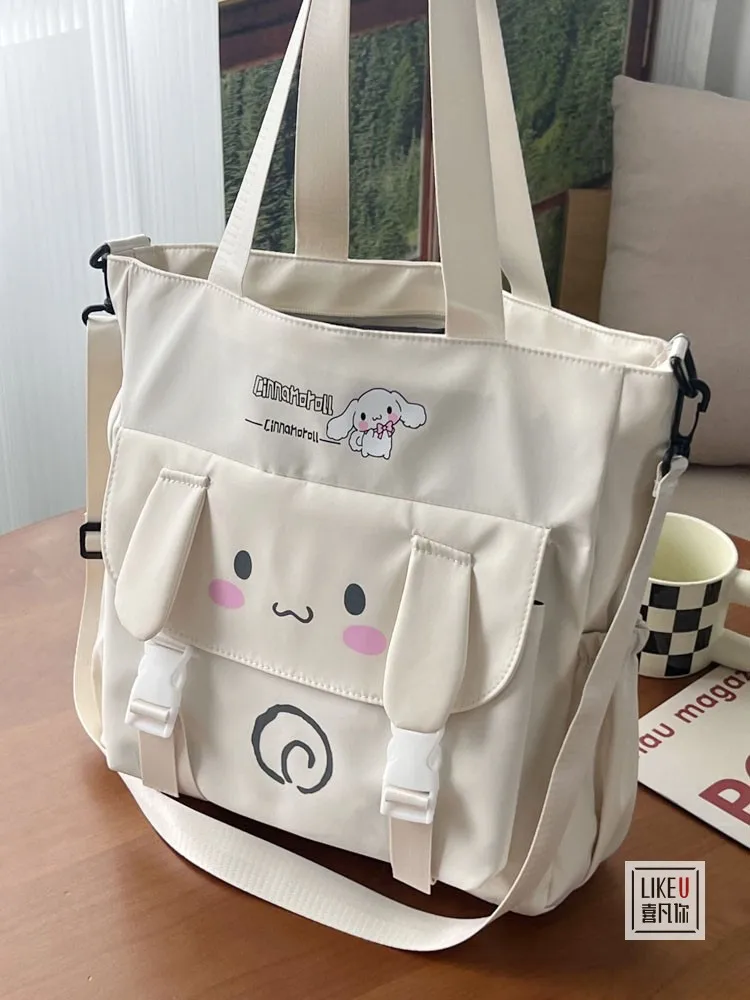 Miyagawa Japanese Korean Cartoon Cute One Shoulder Crossbody Tote Bag for Junior and Senior High School Students Handbags