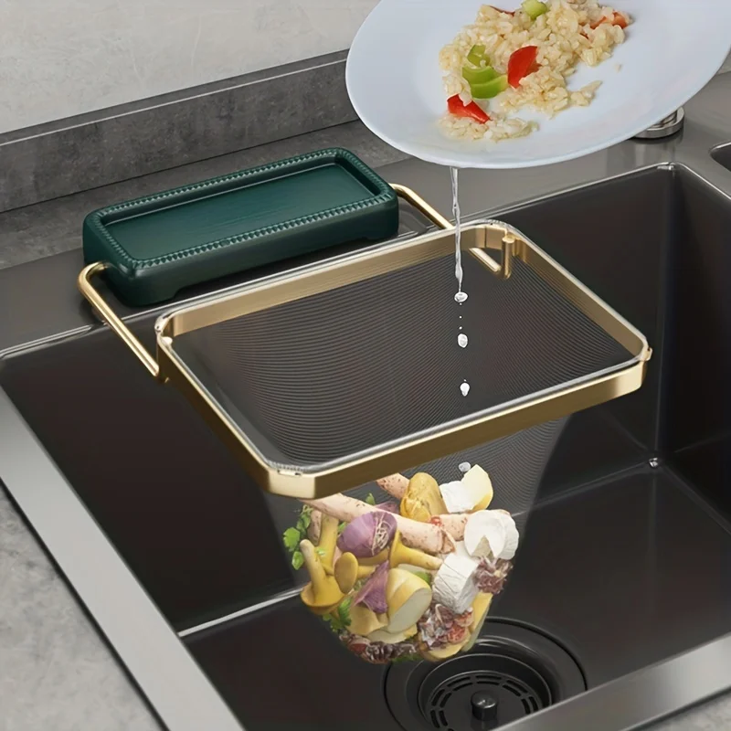 

Sink Filter Rack Kitchen Foldable Sink Strainer Mesh Bag Stand Waste Garbage Net Shelf Anti-Clogging Disposable Garbage Mesh Bag