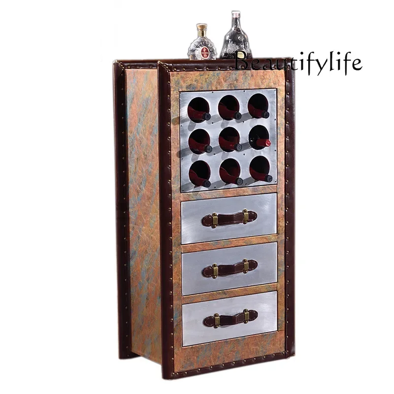 

Wine cabinet designer personality book-shaped industrial style American sideboard multi-functional storage cabinet