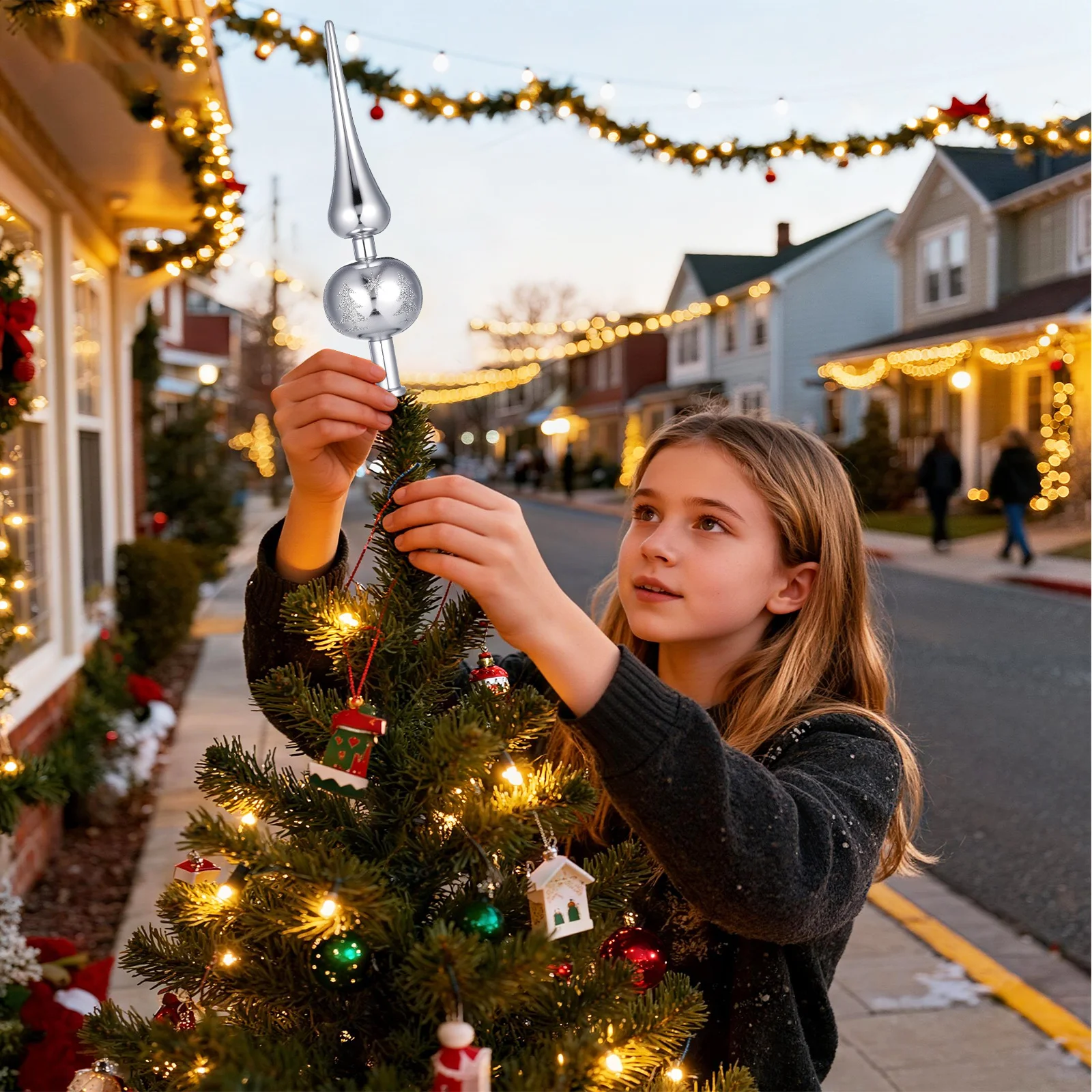 

3Pcs Christmas Tree Topper Hat Lasting Materials Eyecatching Design Xmas Tree Ornaments Xmas Decor Christmas Supplies