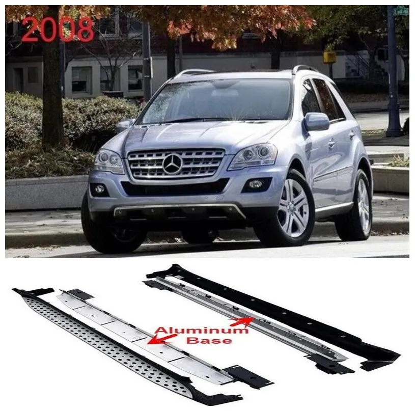 

Fits For Benz W164 ML350 2006 2007 2008 2009 2010 2011 High Quality Aluminum Alloy Running Boards Side Step Bar Pedals