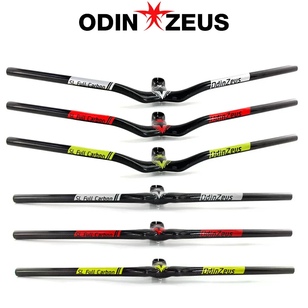 OdinZeus OFFICIAL MTB Bicycle Riser One-shaped Integrated Handlebar MTB Bike Parts 80/90/100mm*700/720mm Multifuntional Mount