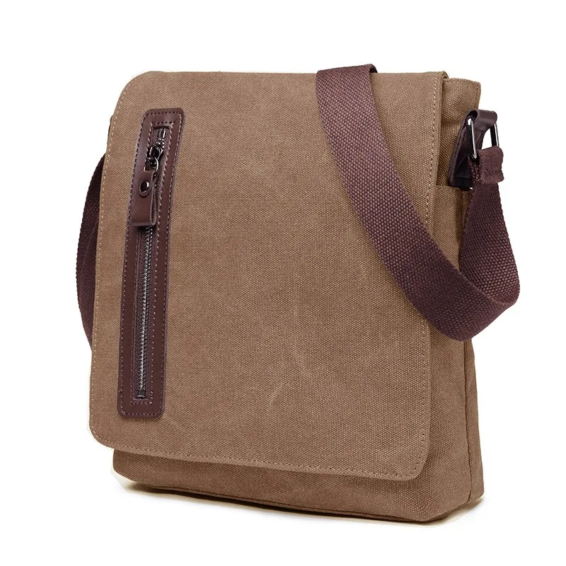 

Men's Canvas Crossbody Bag Vertical Shoulder Bags Business Trendy Simple Casual Sports Daily Bagn