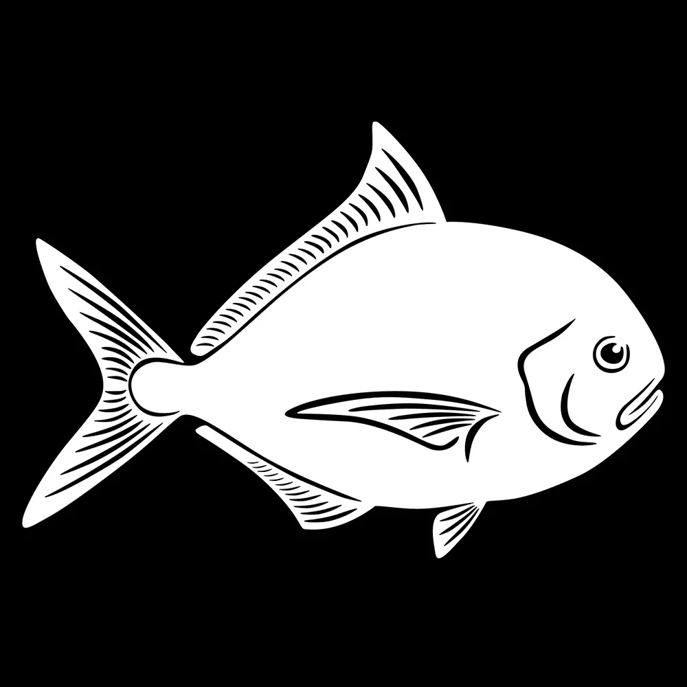 YJZT 16cmX10.8cm Funny Animal Swimming Fish Vinyl Motorcycle Car Window Sticker Decal Black/Silver