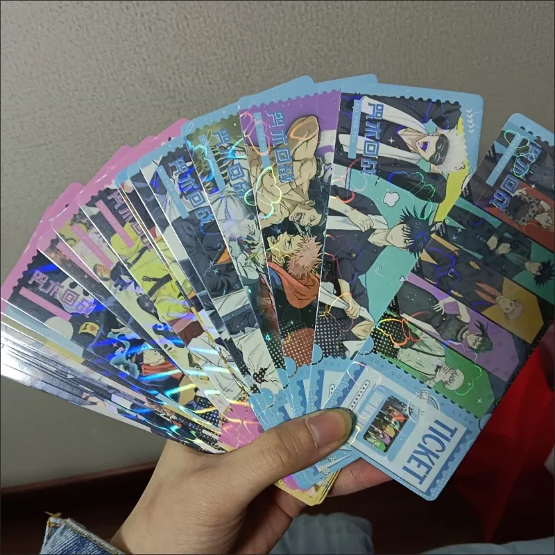 40Pcs/Set 1# Laser Ticket Double-Sided HD Bookmark Greeting Card Cosplay Anime Lovers Gift