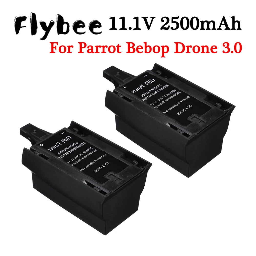 Batteria originale 11.1V 2500mAh per Parrot Bebop Drone 3.0 capacità di aggiornamento batteria Lipo Drone Backup batteria di ricambio 11.1v