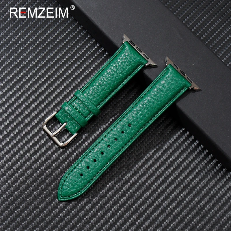 Leather Strap for Apple Watch Band 44mm 45mm 49mm 41mm 40mm Accessorie Wristband Correa Bracelet IWatch Series 5 6 SE 7 8 Ultra image 4