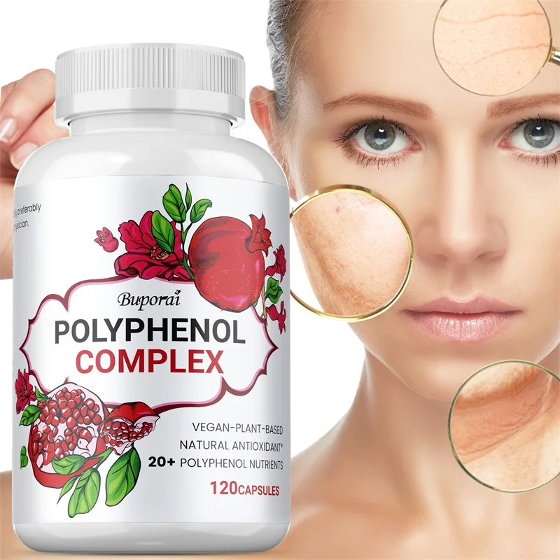 

Polyphenols Supplement - Antioxidants Promote Brain, Heart, and Immune System Health and Provide Energy Support