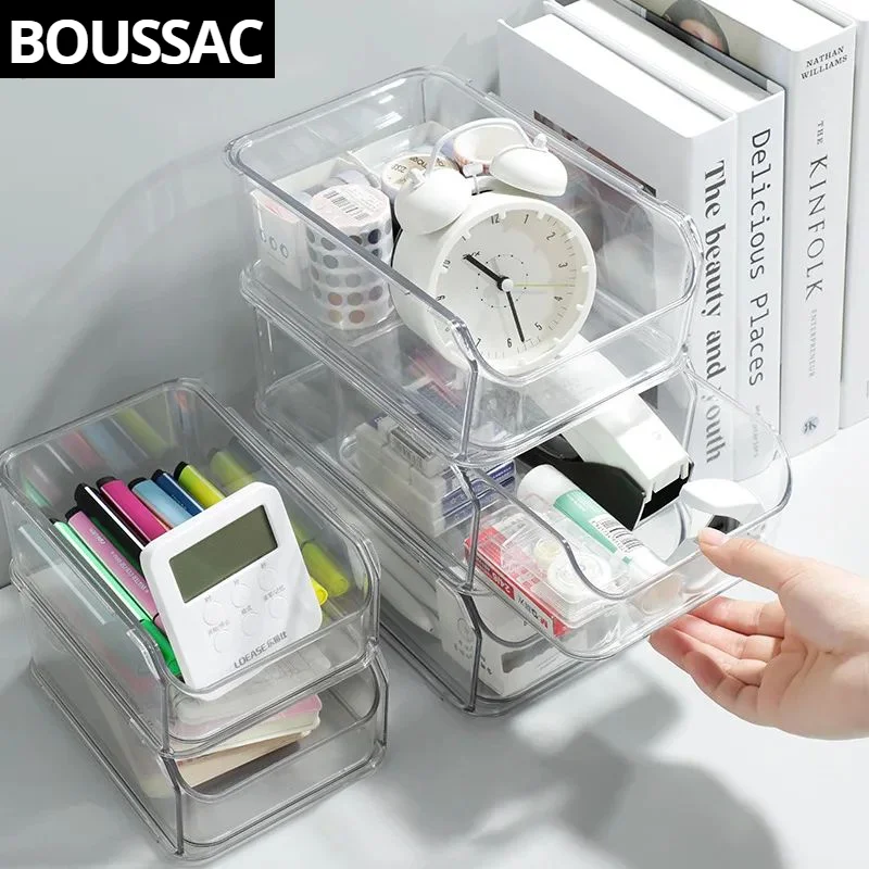 

Stationery Organizer Organizers Desk Storage Makeup Bathroom Accessories Home And Kitchen Organization Transparent Boxes