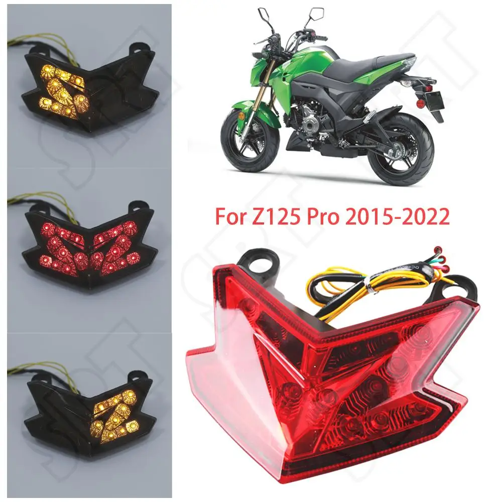 

Fits for Kawasaki Z800 ABS Z125 Pro 2020 2021 2022 Motorcycle LED Taillight Rear Brake Turn Signal Integrated Tail Lights