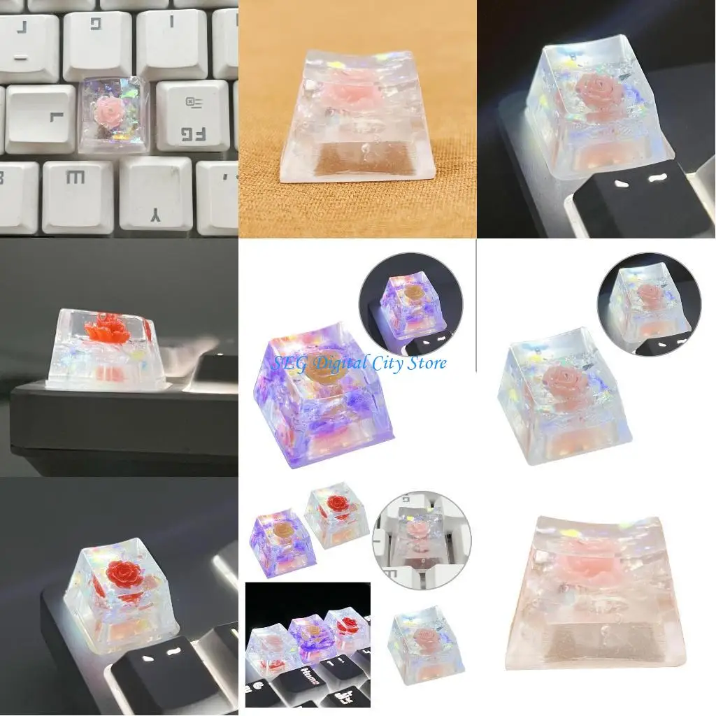 

U75B Resin Keycaps OEM Profile with Backlights For Mechanical Keyboards Translucently
