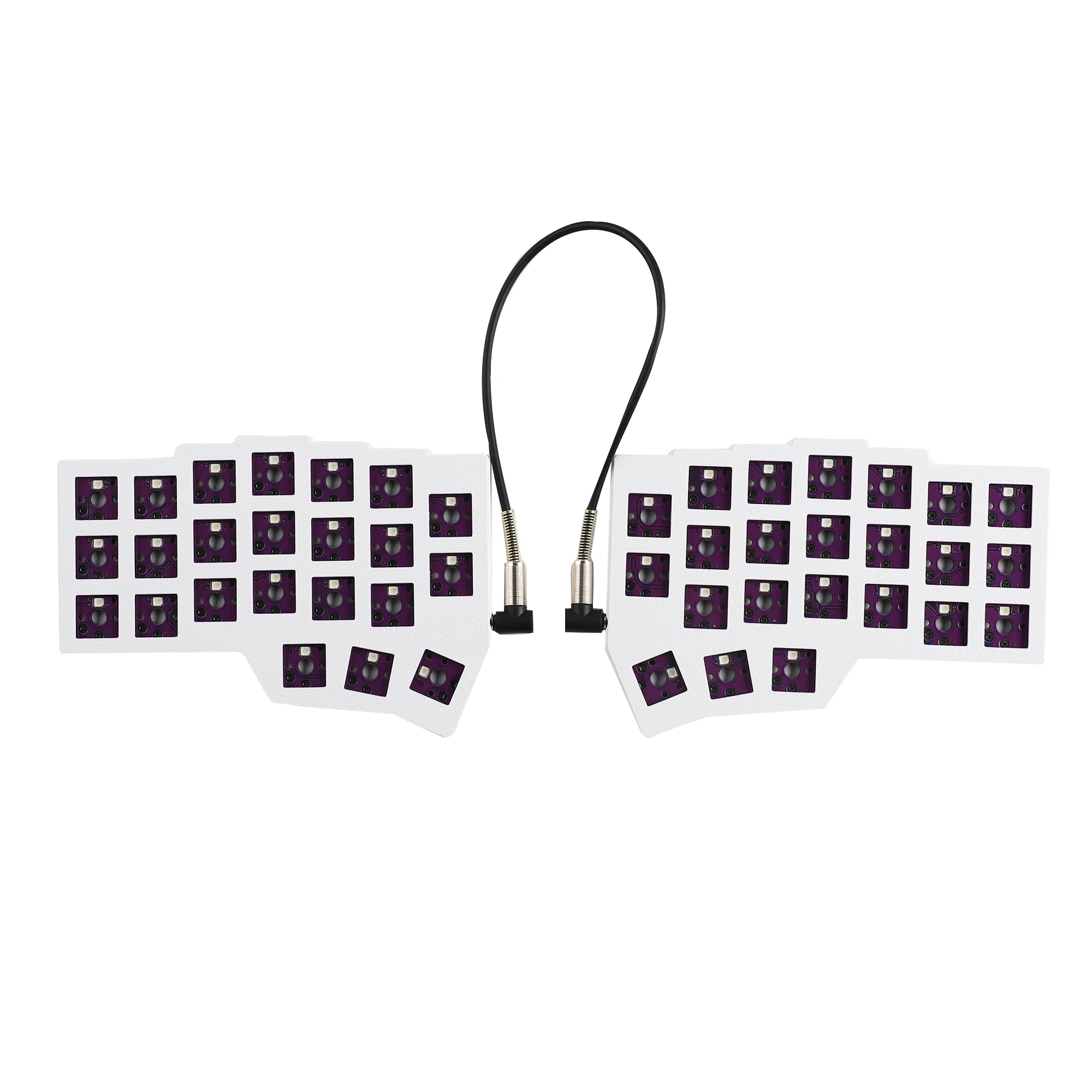 

YMDK Low Profile Split 46 Keys Corne V4.1 Ergonomic Hotswappable 40% Layout 3D Print case Wireless Wired Vial Choc Keyboard Kit