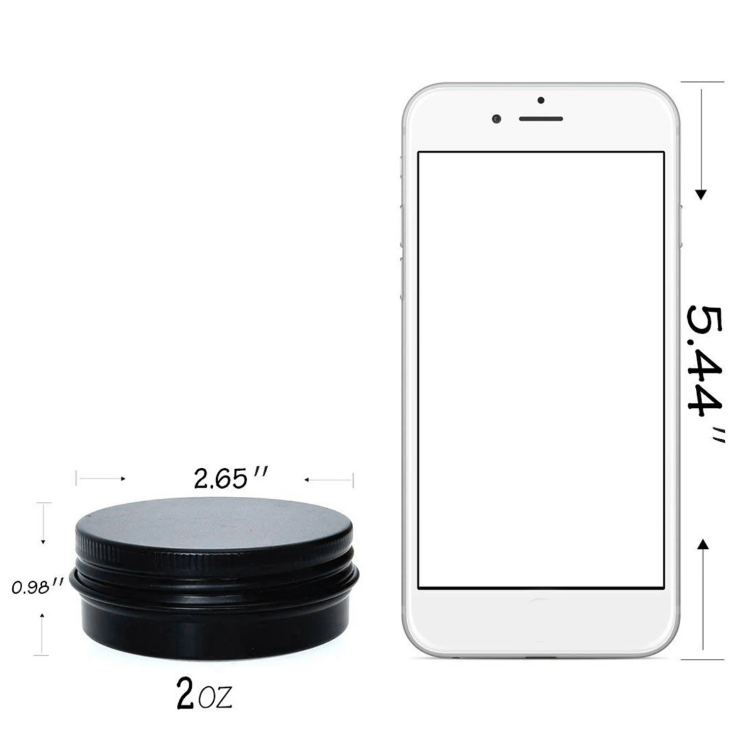 

-Алюминиевые жестяные банки из АБЛП — 24 упаковки, 2 унции/60 г, круглые металлические контейнеры с винтовой крышкой и 40 упаковок по 1 унцию/30 г