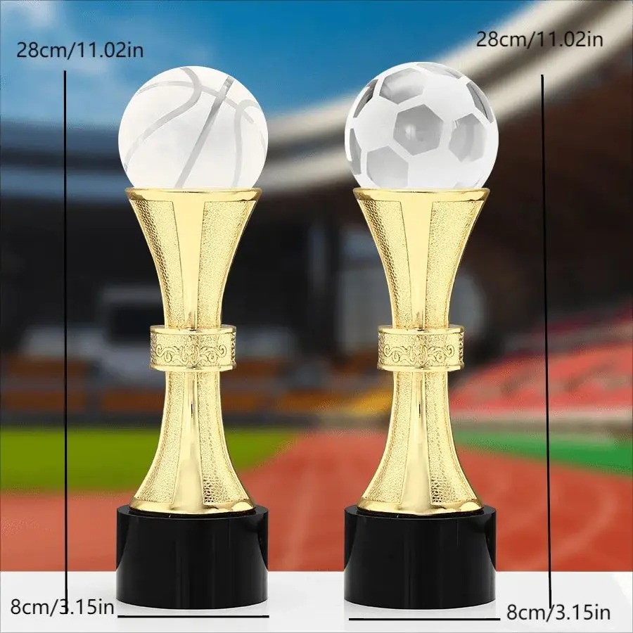 1pc Large Basketball Football Trophy Custom Creative Gold Sports Competition Champion