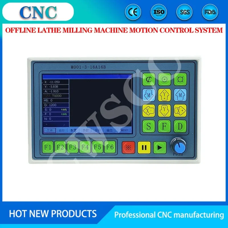 CNC lathe milling engraving machine system offline motion controller supports stepper servo drive motor speed regulation