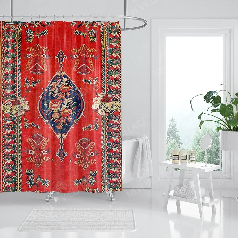 Waterproof fabric shower curtains Bathroom curtain accessories Bath curtain for shower 180x200cm 240*200 boho decoration vintage