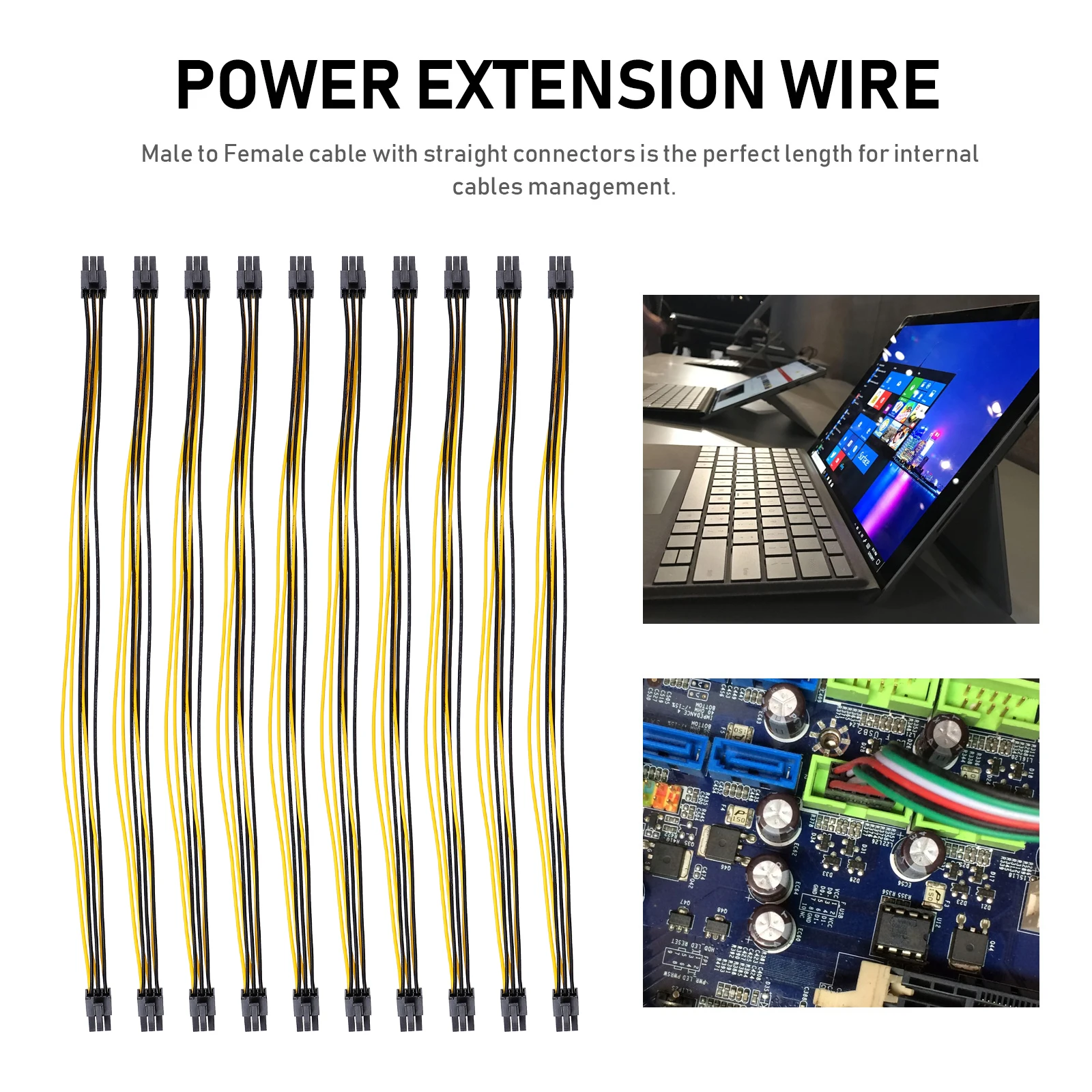 

Cord Power Adapter Board Graphics Card Cable Indoor Tinned Copper Supply Cables