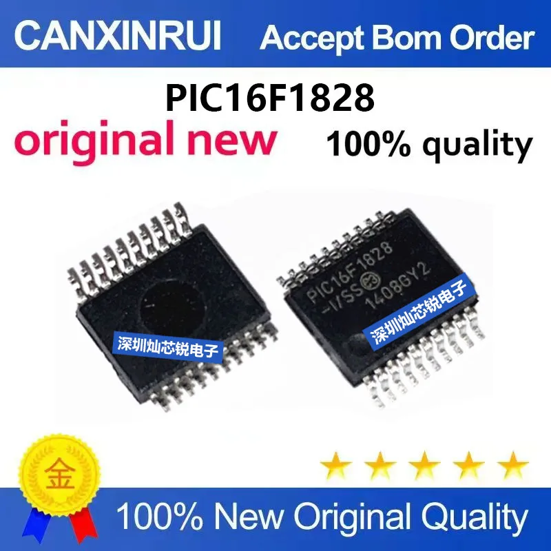 (5-100 Pieces) Original PIC16F1828 Microcontroller IC - SSOP20 SMD - Brand New