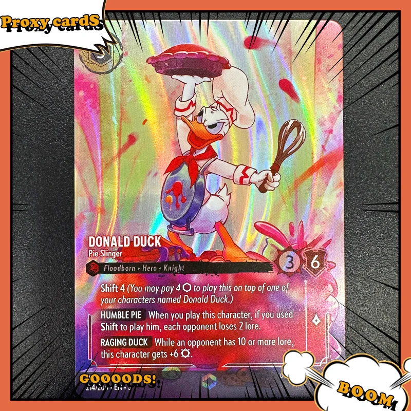 

Lorcana FOIL Proxy Cards Entertainment Games Lorcana Donald Duck Show White Clarabelle Arthur Mufasa Revive Collection Toy Gift