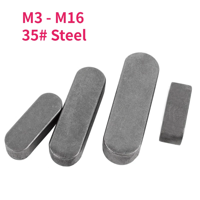 

M3 M4 M5 M6 M8 M10 M12 M14 M16 35# Steel GB1096 Type A Round Ended Feather Key Drive Shaft Parallel Keys