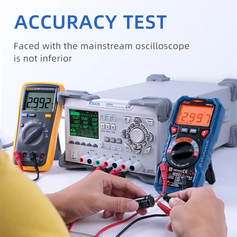 A-BF CS615A+ Digital Multimeter True RMS NCV Intelligent AC DC Auto Range Voltmeter Ammeter Capacitance Resistance Tester Data