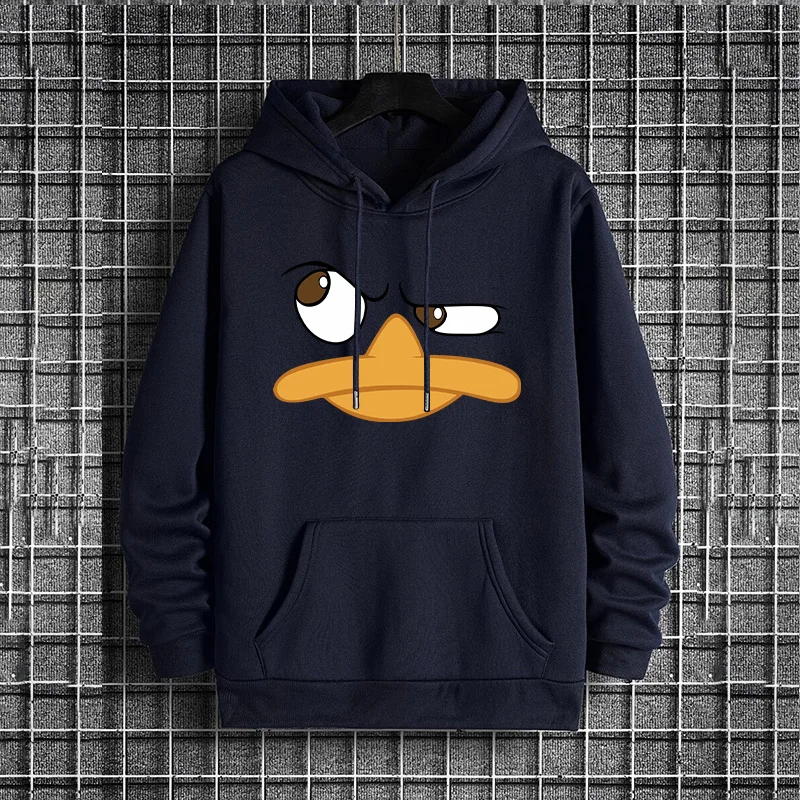 Lustige Cartoon Ente Männer Hoodies Männlich Trendy Casual Herbst Winter Stil Hoody 2025, Streetwear Fashion Hip Hop Mit Kapuze Sweatshirt – Detail 2