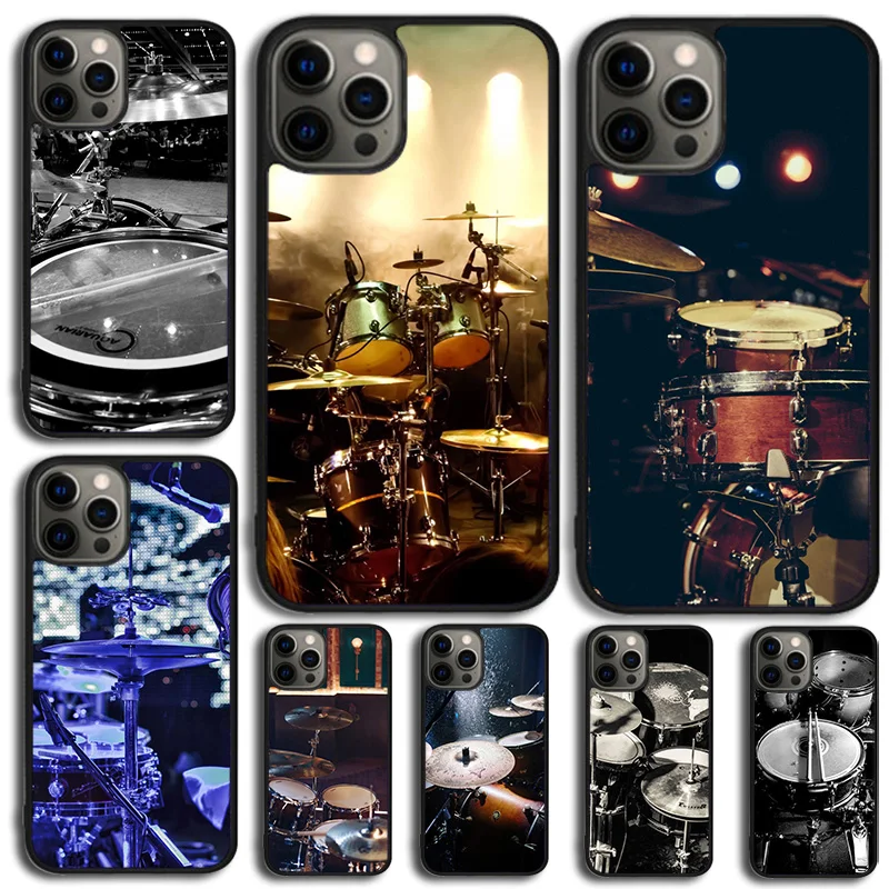 Musical Instrument Drum Phone Case Cover For for iPhone 17 Air 15 16 14 11 12 13 Pro MAX Plus