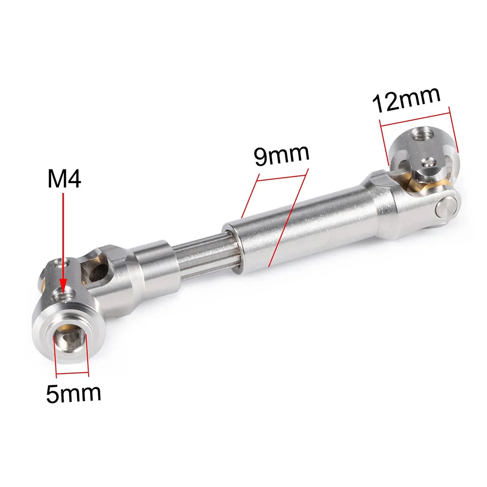 Stainless Steel Internal Spline Drive Shaft For 1/10 Scale Rc Crawler SCX10 TX4 Capra Wraith Metal Upgrade Replacement Parts
