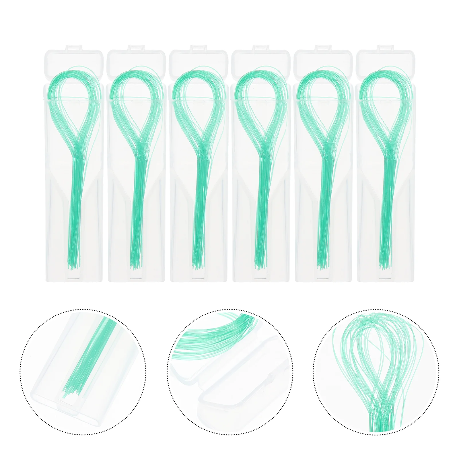 Nylon Floss Threaders para aparelhos e cuidados dentários, Higiene Oral Eficaz, Fácil de Usar, 6 Caixas